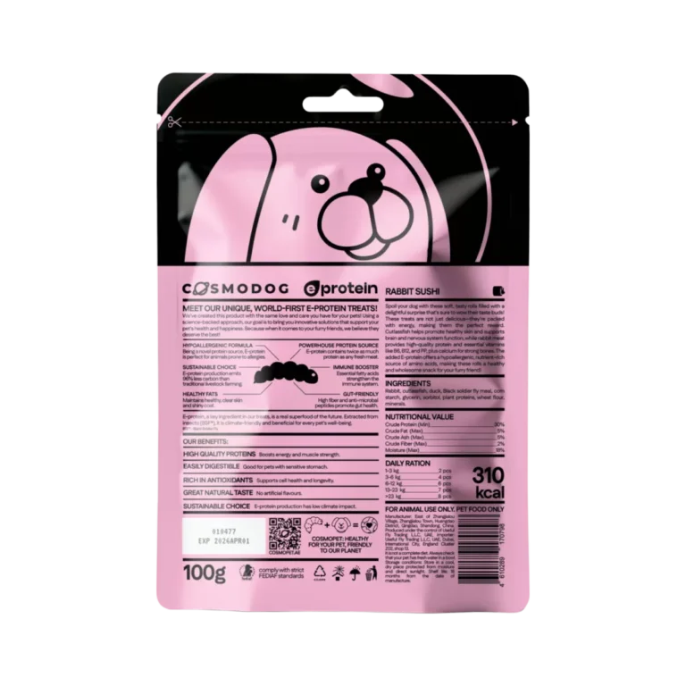 Dog Treats With Rabbit Sushi, 100g, E-Protein, Hypoallergenic