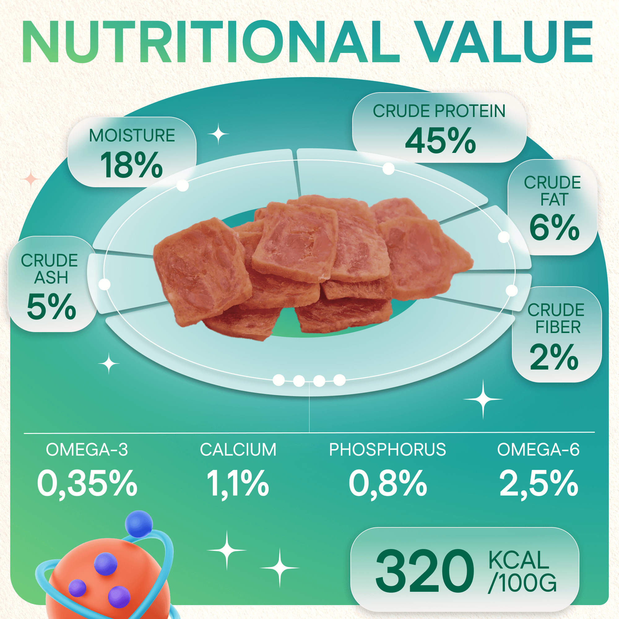 Dog Treats With Beef Jerky, 250g, E-Protein, Hypoallergenic