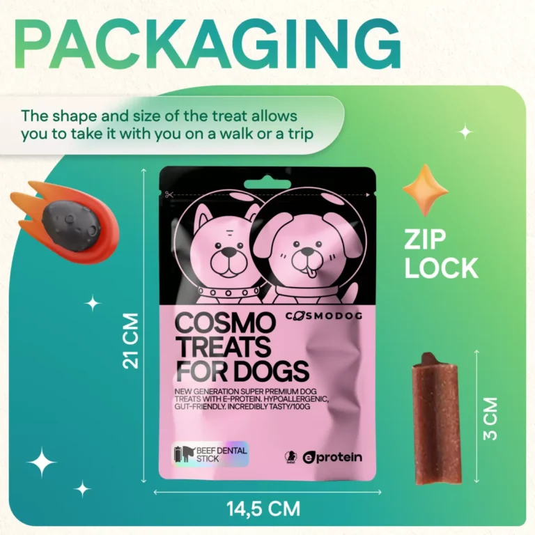 Dog Treats With Beef dental stick, 100g, E-Protein, Hypoallergenic