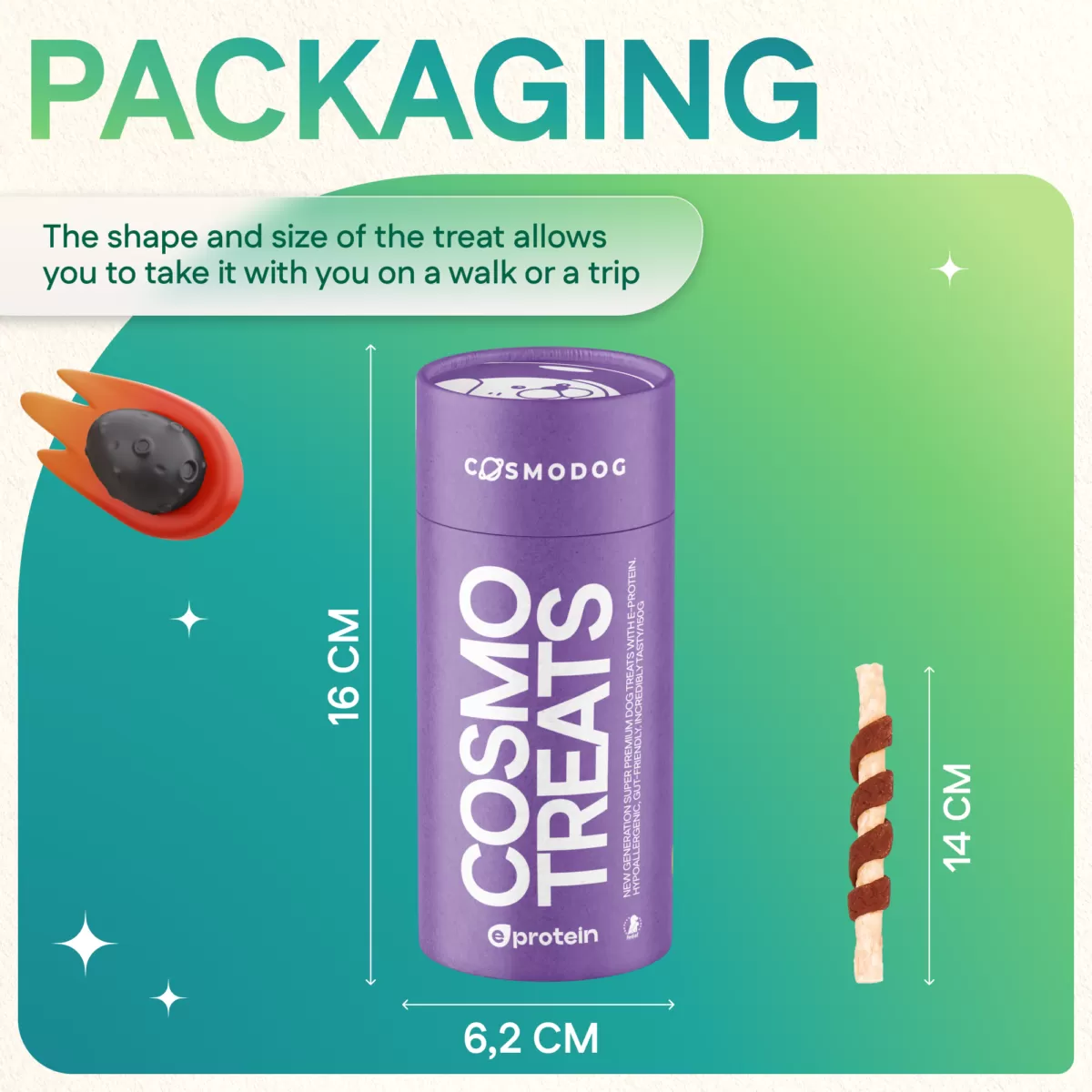 Dog Treats With Lamb Stick 150g, E-Protein, Hypoallergenic