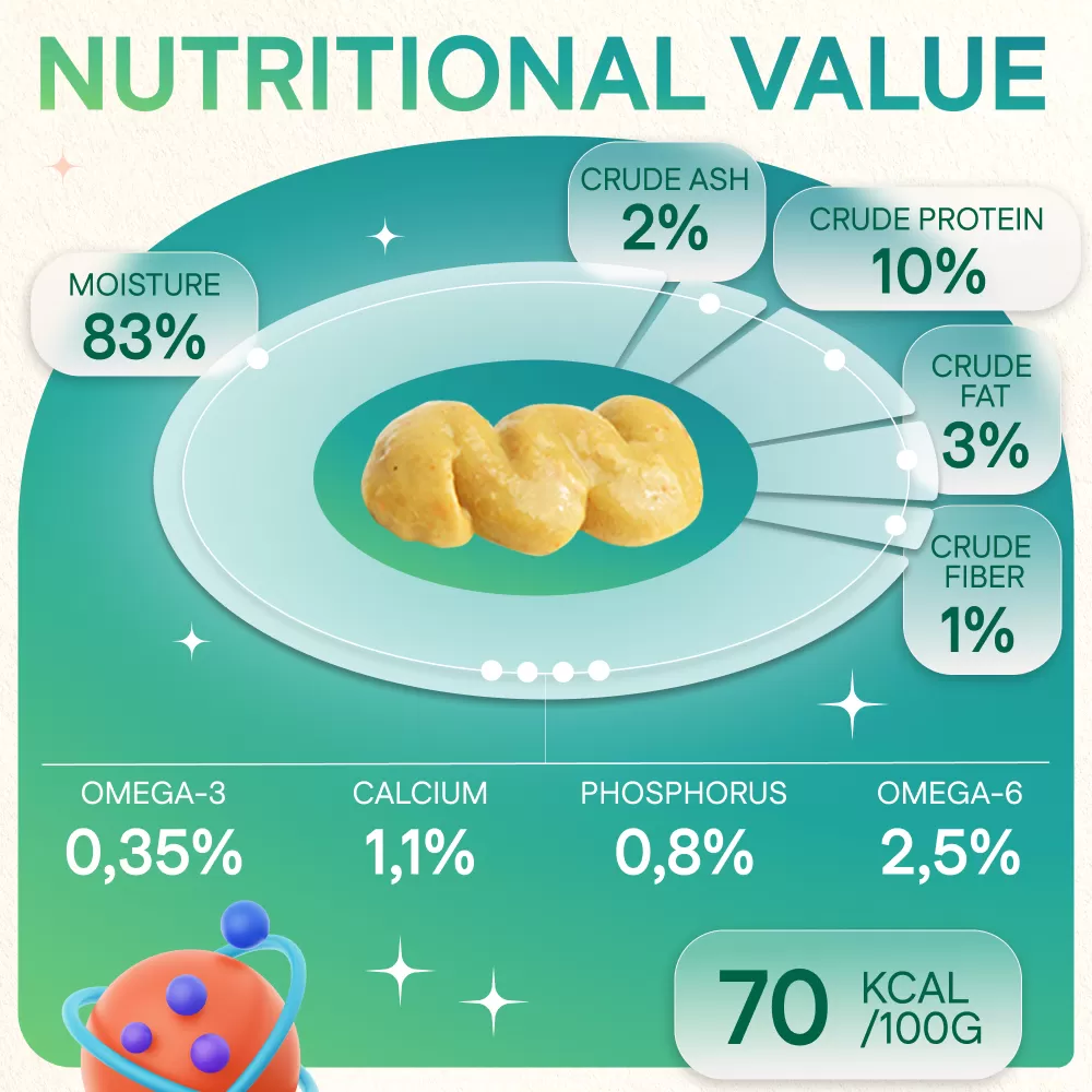 Cat Treats With Salmon Cream, 84g, E-Protein, Hypoallergenic