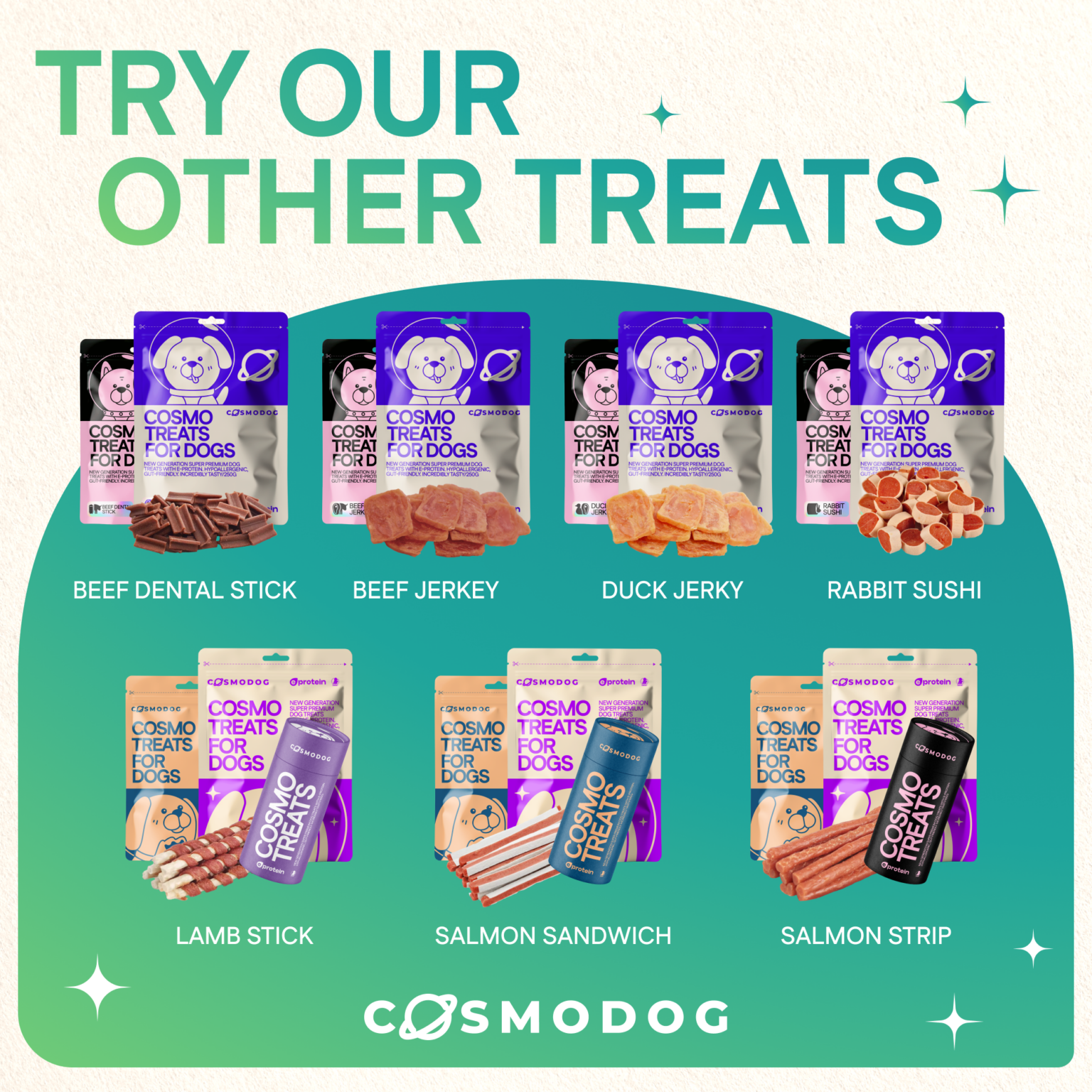 Dog Treats With Rabbit Sushi, 100g, E-Protein, Hypoallergenic