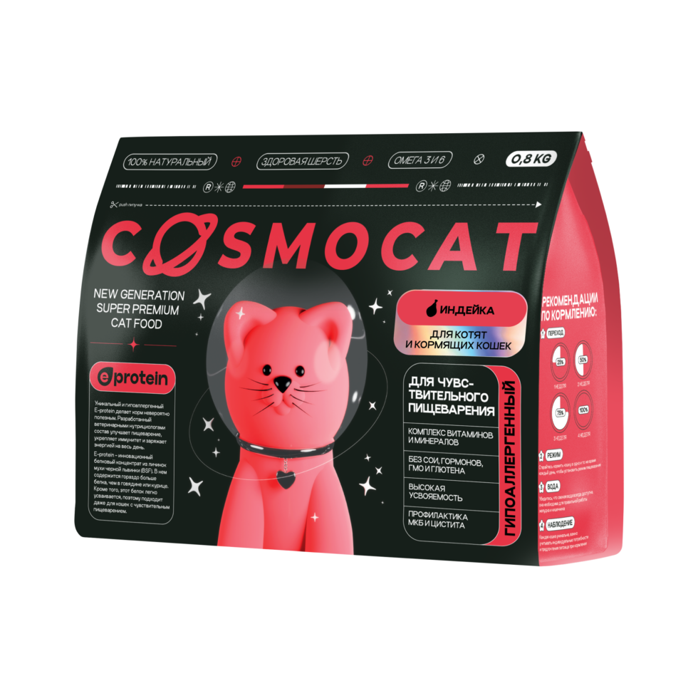 Kittens and nursing cats, Turkey 0.8 kg (ТЕСТИРУЕМ)