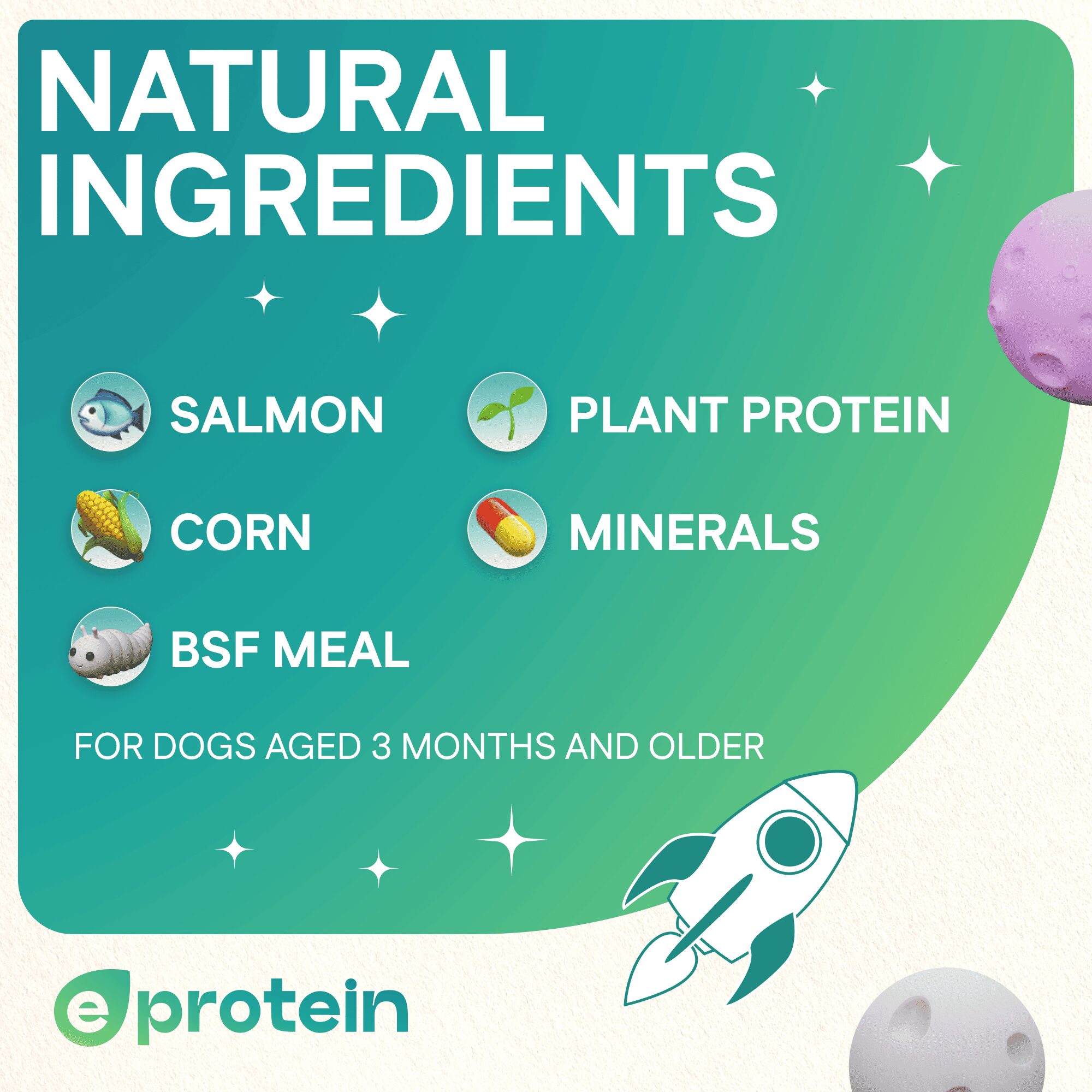 Dog Treats With Salmon Strip, 250g, E-Protein, Hypoallergenic