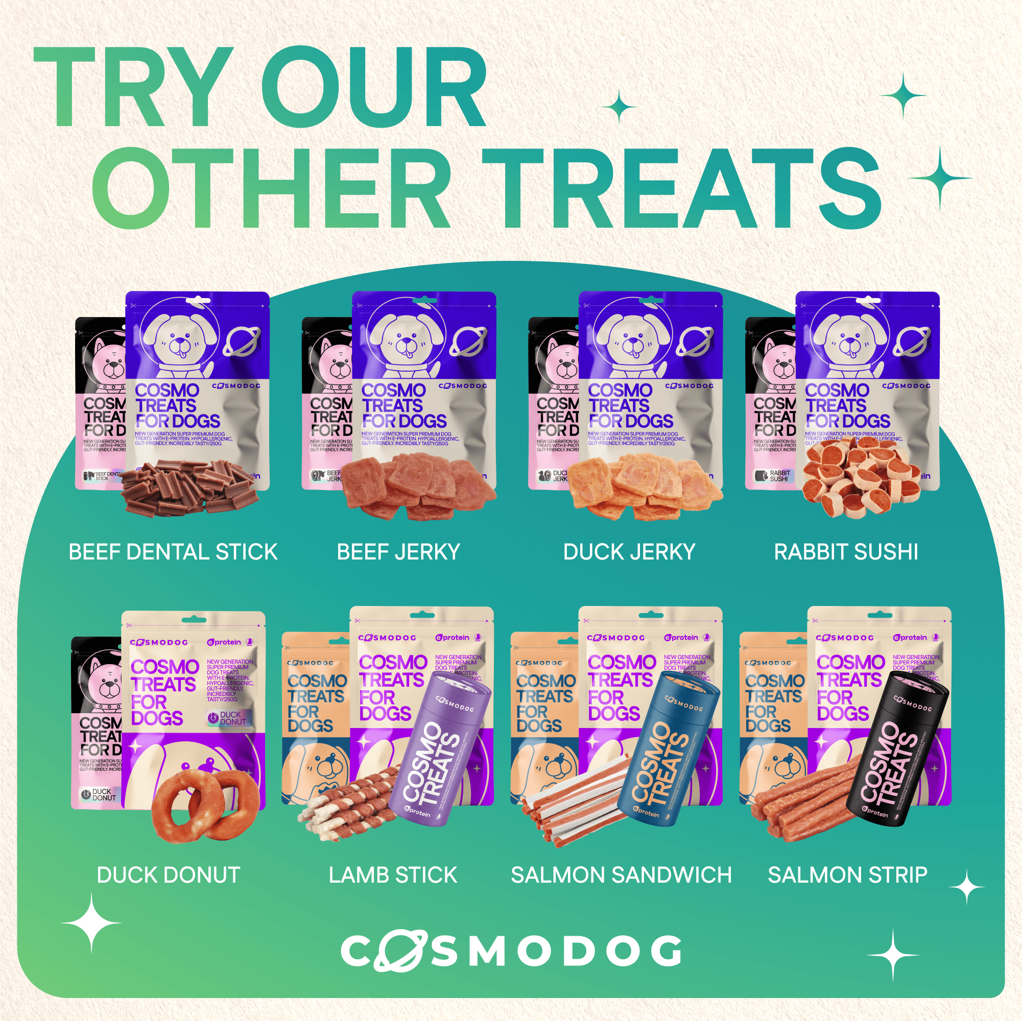 Dog Treats With Lamb Strip, 100g, E-Protein, Hypoallergenic