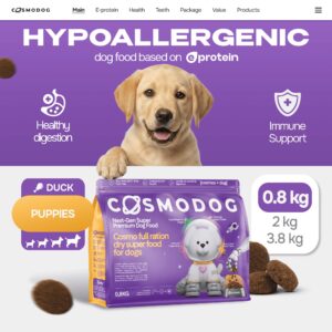 Cosmodog Dry Food Duck Regular Puppies 0.8 KG