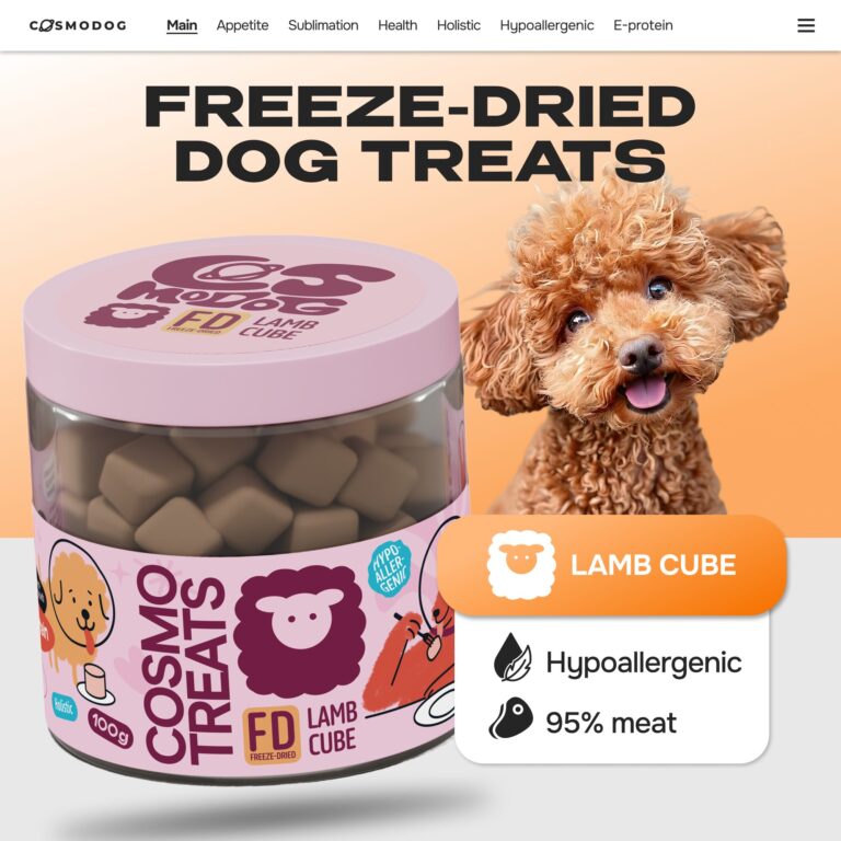 Cosmodog Freeze Dried Treats Lamb Cube 100 g