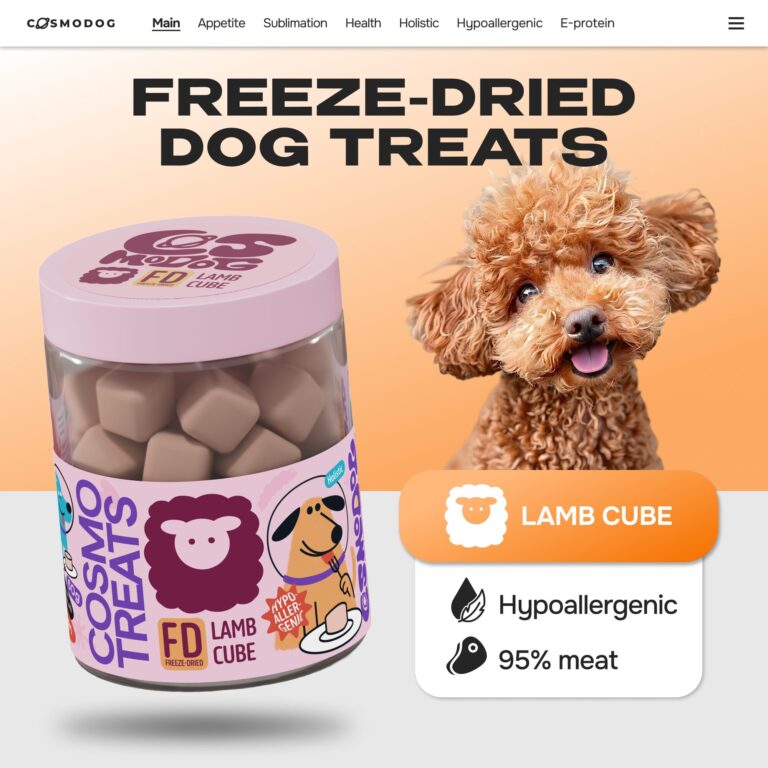 Cosmodog Freeze Dried Treats Lamb Cube 60 g