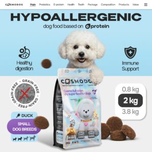 Cosmodog Dry Food Duck Grain Free Small breed 2 KG