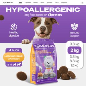 Cosmodog Dry Food Duck Regular Medium & Large breed 2 KG