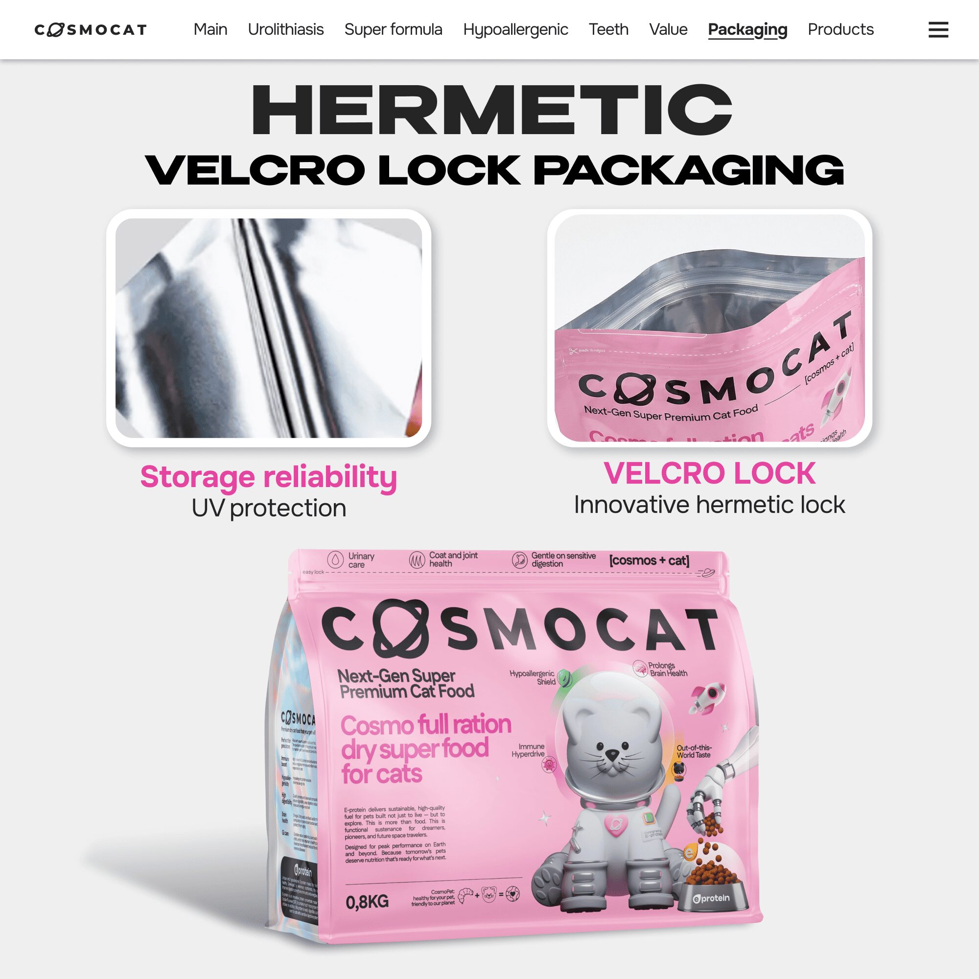 Cosmocat Dry Food Duck Regular Sterilised 0.8 KG