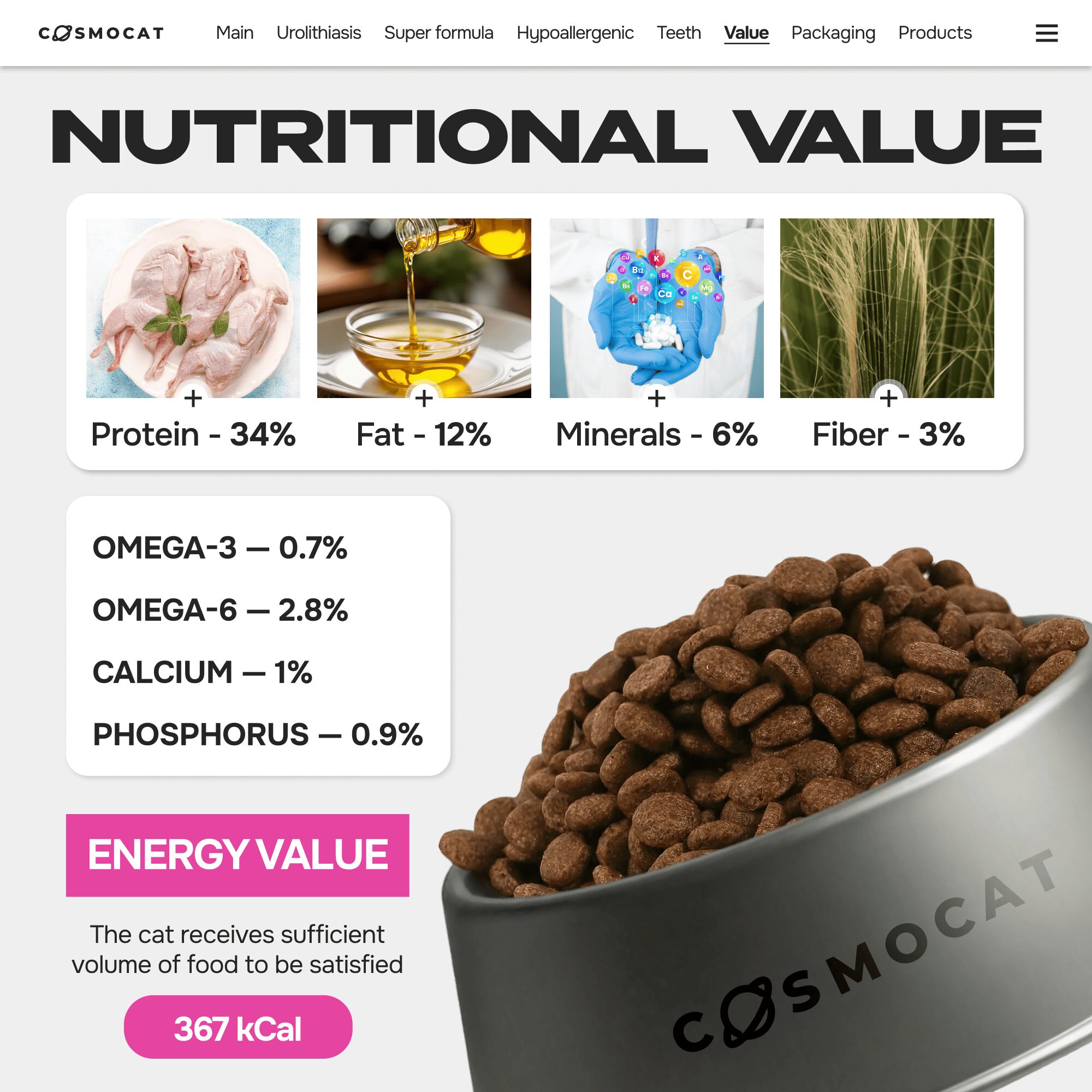 Cosmocat Dry Food Duck Regular Sterilised 1.8 KG