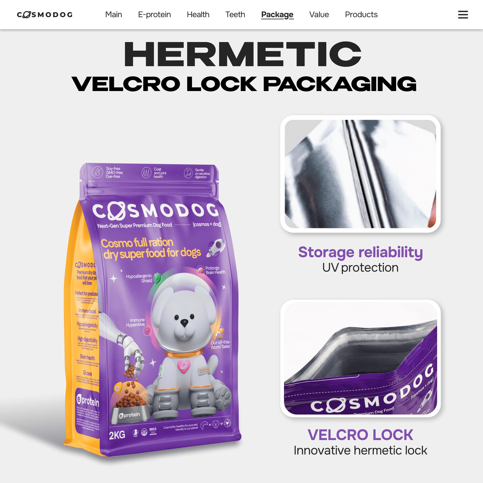 Cosmodog Dry Food Duck Regular Puppies 2 KG