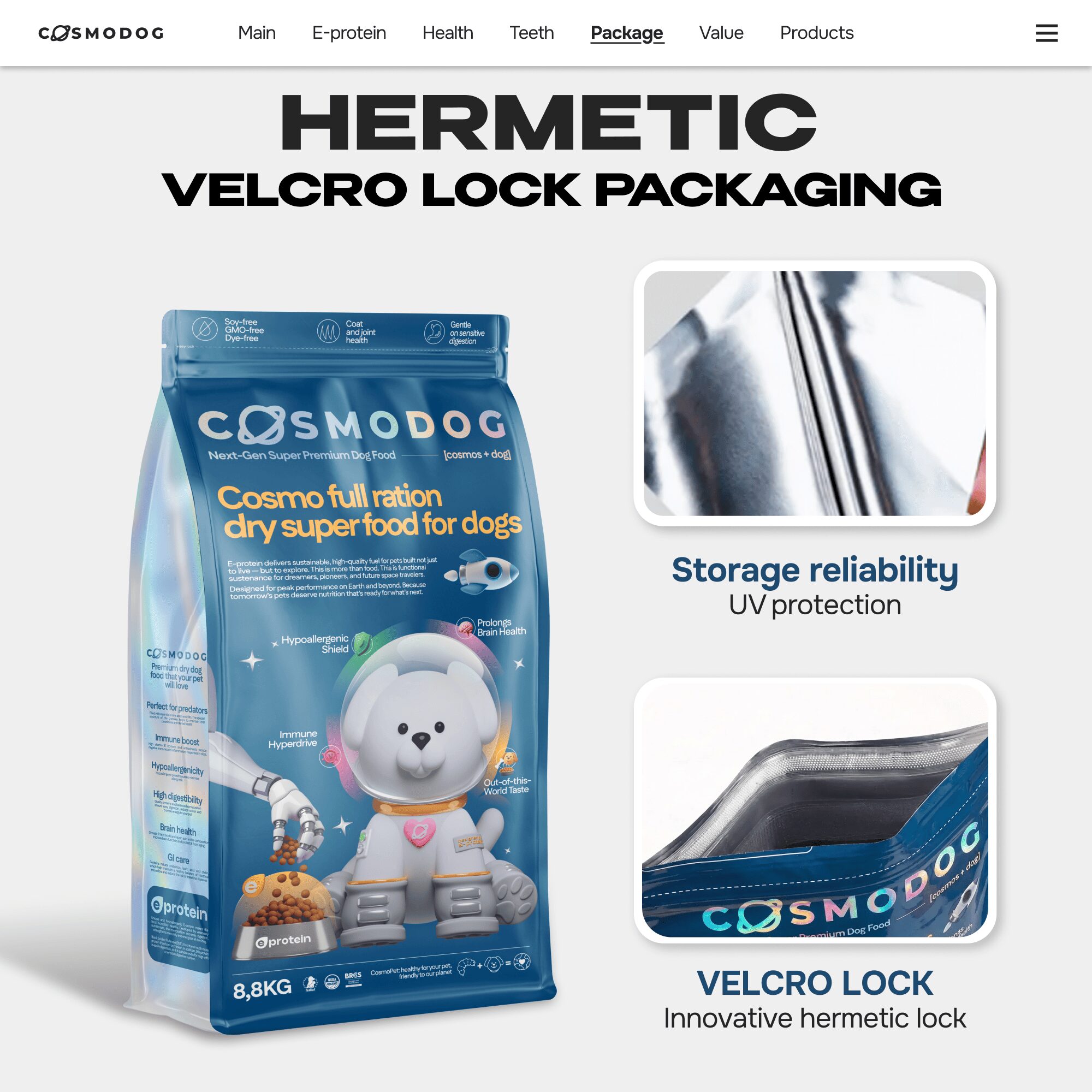 Cosmodog Dry Food Duck Regular Medium & Large breed 8.8 KG