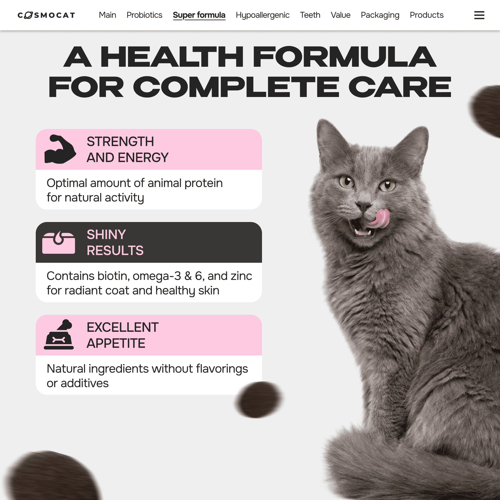 Cosmocat Dry Food Duck Probiotics Sterilised 3.8 KG