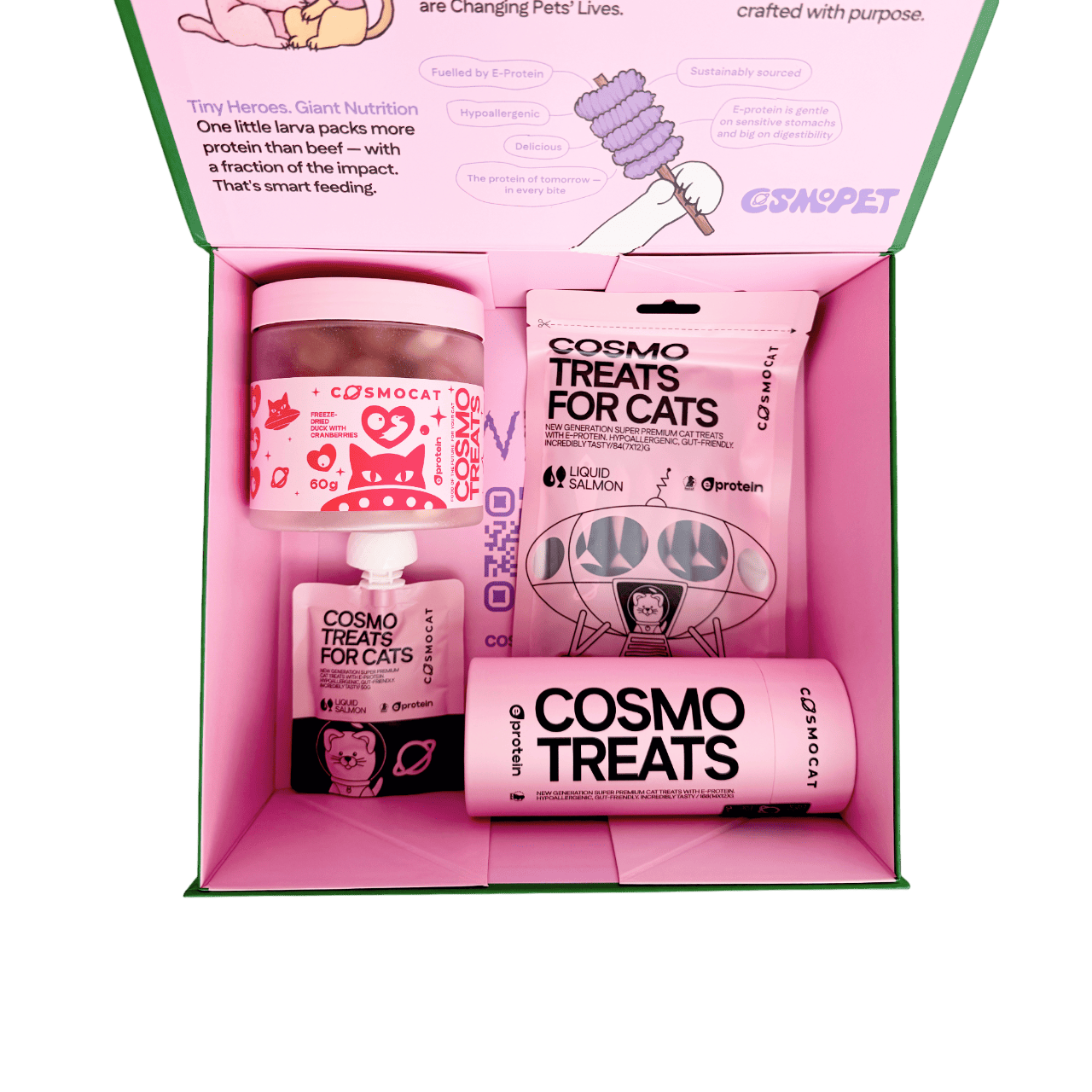 Cosmocat Gift Box with Lickable and Freeze Dried Treats, 362 g